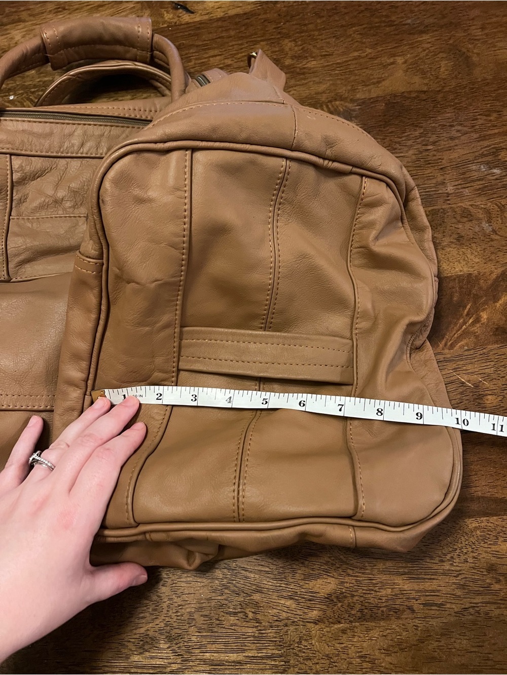 Talon Dual Zipper Vintage Light Brown Soft Leather Vintage Duffle Bag Unbranded - Picture 16 of 16